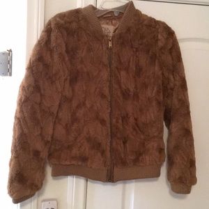 chaser faux fur bomber jacket